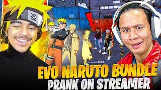 New Evo Naruto Bundle Prank on Streamer Look Changer Naruto Bundle - Garena freefire