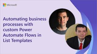 Automating business processes with custom Power Automate Flows in List Templates