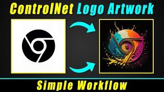 Stable Diffusion ControlNet Logo Artwork Simple Workflow | ControlNet Extension | Workflow In Detail