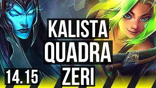 KALISTA & Lulu vs ZERI & Thresh (ADC) | Quadra, 49k DMG, 1100+ games, Godlike | EUW Master | 14.15