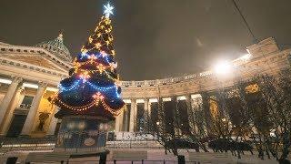 Christmas Lights of St. Petersburg, Russia (Music by Sergei Rachmaninoff)