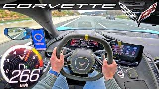 2023 CORVETTE C8 pushing its 6.2 V8 on the GERMAN AUTOBAHN!