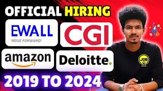 Amazon | Ewall | CGI | Deloitte Off campus drive 2019 to 2024 | IT Jobs for freshers | Sharmilan