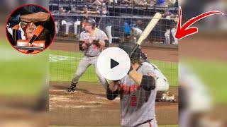hunter bigge hit in face foul ball | hunter bigge stretchered off field |