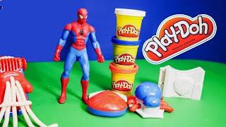 Using the Play Doh Spider Man Super Tools Playset