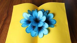 Flower Pop Up card making- paper craft-  greetings idea- Birthday card