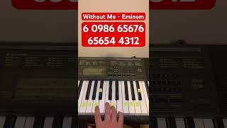 How to Play Without Me - Eminem | Easy Piano Tutorial #shorts