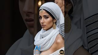 4K AI Art Lookbook Video of Egyptian AI Girl ｜ Girl with Headscarf and Black Eyes