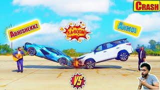 Abhishekkz SUPER Cars Vs @AnmolgameX INDIAN Cars Crash GTA 5