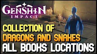 Genshin Impact - Collection Of Dragons And Snakes / All Books Locations (World Quest)