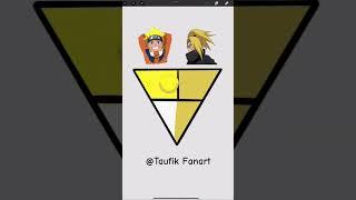 Trying tiktok art Naruto vs Akatsuki Deidara anime mix color #satisfying #naruto #animeeart #art