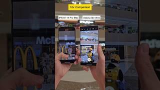 iPhone 14 Pro Max vs Galaxy S23 Ultra 10x Comparison #Shorts
