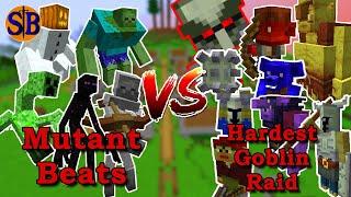 Can Mutant Beasts Defend against the HARDEST Goblin Raid | Minecraft Mob Battle