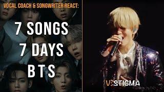 7 Songs 7 Days w/ BTS (Day 5): V - Stigma (live) Reaction | Vocal Coach & Songwriter React