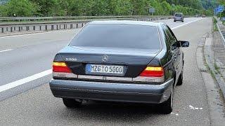 Спустило колесо на автобане. Gena W140.