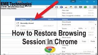 How to Restore Browsing Session in Chrome