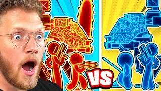 BECKBROS React to NEON STICKMAN WAR! (mech battle)