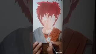 I DREW GAARA FROM NARUTO ANIME  #ANI DRAWINGS