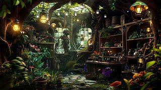 Exotic Plant Shop Under Old Tree  Enchanted Forest Music for Inner Healing, Insomnia Relief, Study