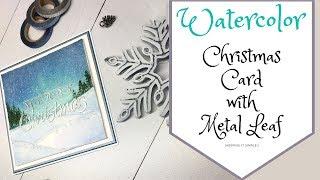 Simple And Beautiful Christmas Card Made With Gansai Tambi Watercolor Paints