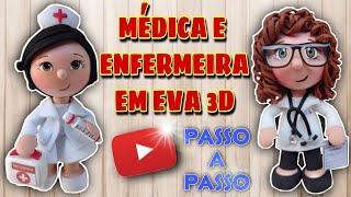 COMO FAZER MÉDICA E ENFERMEIRA EM EVA 3D/Passo a Passo , FÁCIL !