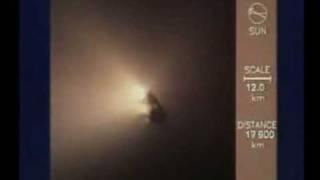 Giotto encounters comet Halley