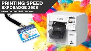 Epson Colorworks CW-C4000 Printing speed using ExpoBadge 260S