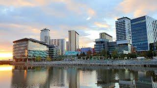 The most beautiful place in Manchester is the Media City, Salford Quays UK | 4K | Day & Night view