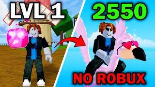 Noob To Pro using Love Fruit in Blox Fruits No Robux | Roblox |