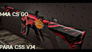 SKINS M4A  CS GO PARA CS SOURCE V34