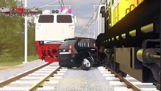 PLH KA BANGUNKARTA DAN TAKSAKA DENGAN AVANZA !!! KERETA API I TRAIN CRASH