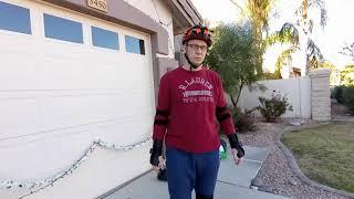 Lesson how to ride hoverboard for the first time - from the beginner