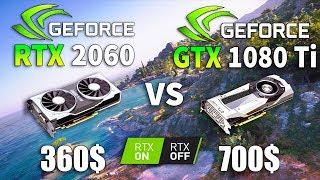 RTX 2060 vs GTX 1080 Ti Test in 8 Games RTX - ON / OFF (i5 9600k)