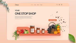 How To Make Website Using HTML And CSS Only | Grocery website design