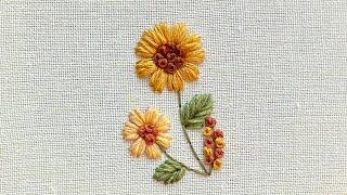 Hand Embroidery Flower Pattern 19 : Easy flower embroidery for beginners ️ Embroidery by Gossamer