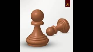 3D Pawn | Adobe Illustrator Tutorial