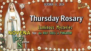 THURSDAY Rosary Day 8 - NOVENA for the HOLY SOULS, Luminous Mysteries, October 31, 2024, Prayers