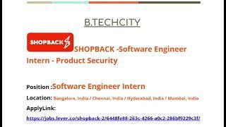 SHOPBACK -Software Engineer Intern - Product Security 2024