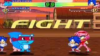 [MUGEN] Splendid, Giggles vs Sonic, Amy rose (Ronald XD's request)