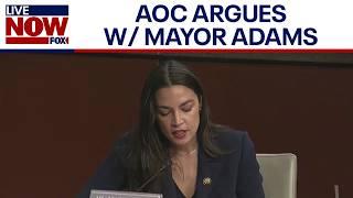 AOC questions NYC Mayor Adams over DOJ meetings