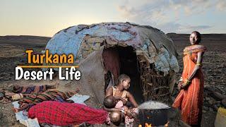 Morning Routine||Turkana Tribe Desert Village Lifstyle||Goat Herders