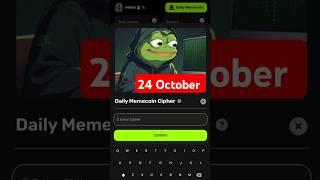 Memes Daily Memecoin Cipher Today  Daily code Cipher Code 24 October| #memes #combo #code