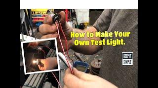 How to make your own test light / circuit tester. DIY incandescent test light.