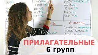 Урок 1. ШЕСТЬ ГРУПП прилагательных || Прилагательные. Падежи