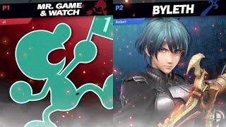 Clune (Mr. Game & Watch, Yoshi) vs AConfusedRobot (Byleth) - LR2 - NOTCROWS