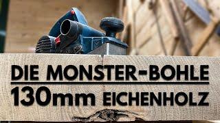 Das Eichenmonster - Couchtisch aus 13cm Eichenholz und Edelstahl - Bosch GHO PHO