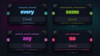 Every, Some, Any, No | Английские НЕОПРЕДЕЛЕННЫЕ Местоимения.