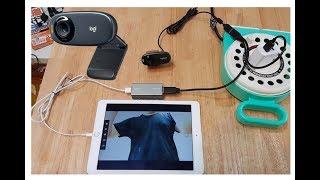 UVC USB Webcam to iOS lightning  wire converter on iPhone iPad