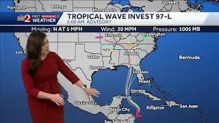 Invest 97-L expected to get better organized by Wednesday