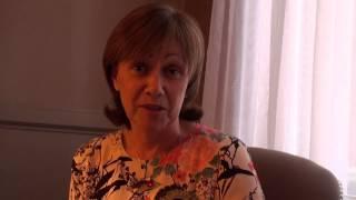Sheila O'Flanagan answers a question from Edwina Hardy